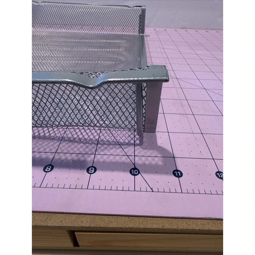 Metal Mesh Single Tray Letter Size Silver Desktop Letter‎ Tray